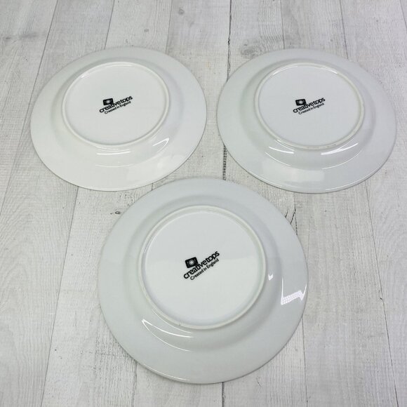 Creative Tops FIELD POPPIES England  Red On White Porcelain Salad Plates Set 7 - Picture 5 of 9